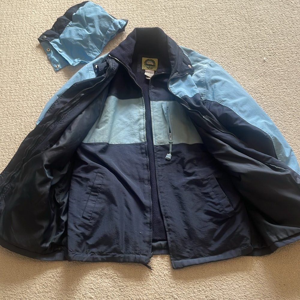 Weather Spirits 3 in 1 Jacket Navy Light Blue Waterproof Winter Coat Medium M